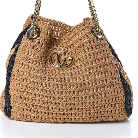 gucci marmont raffia